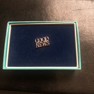 Tiffany & Co. Silver "Good News" Pin Brooch